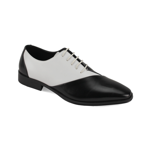 Two-Tone Lace-Up Dress Shoes Black/white - Product image 1 - antonio-cerelli6985-01-product-square-bg-white.png