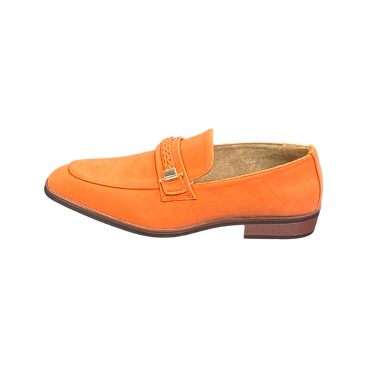 Moc Toe Woven Strap Slip-on Men's Dress Shoes Orange - product - equal square gallery image