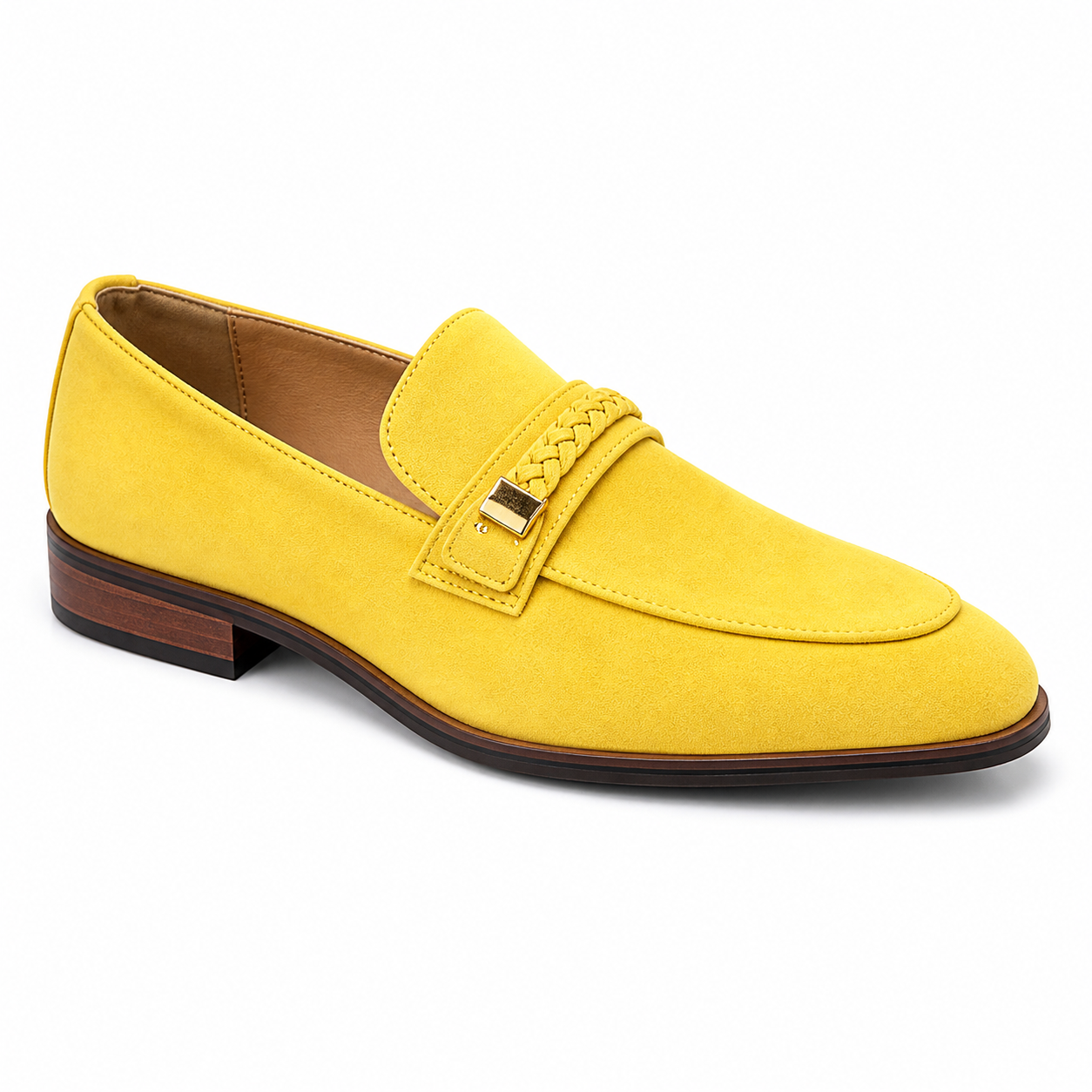 Moc Toe Woven Strap Slip-on Men's Dress Shoes Yellow - Product image 1 - antonio-cerelli702444-01-product-fixed-right-facing.png