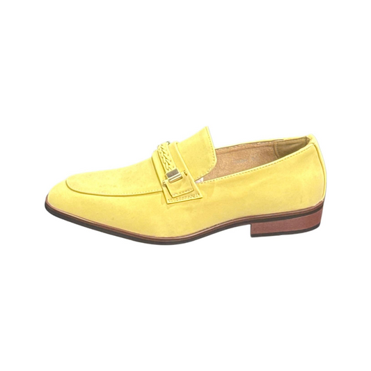 Moc Toe Woven Strap Slip-on Men's Dress Shoes Yellow - product - equal square gallery image