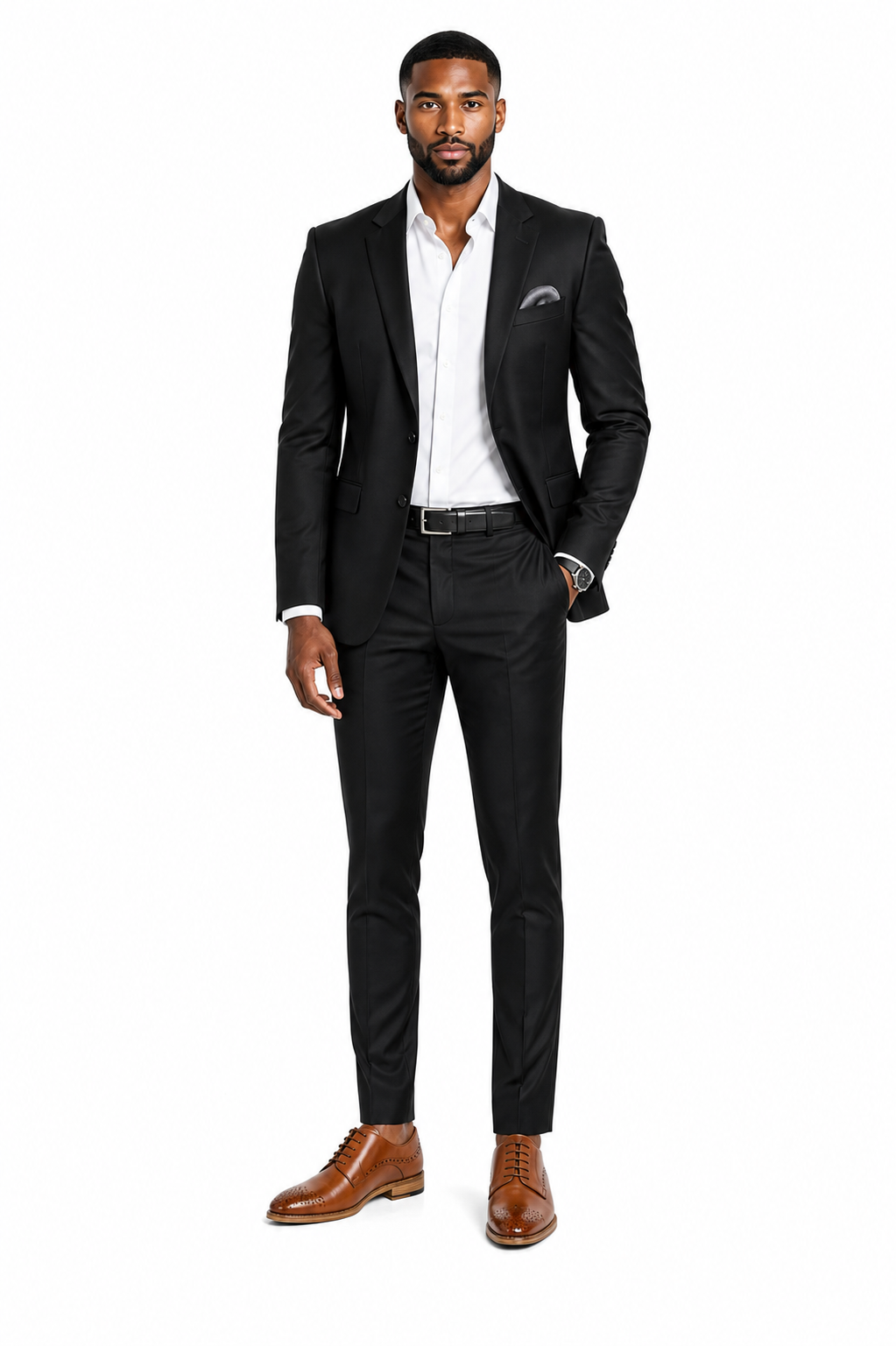 LACE-UP DRESS SHOE TAN - Model wearing shoe - antonio-cerelli9991-03-model-centered.png