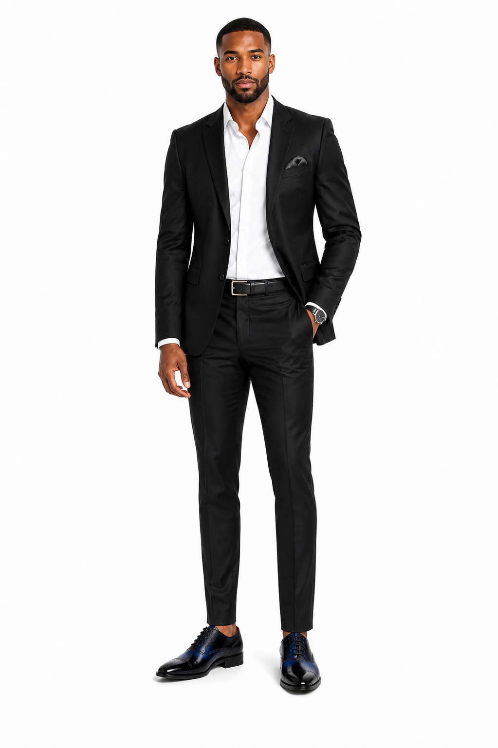 LACE-UP DRESS SHOE NAVY - Model wearing shoe - antonio-cerelli9999-03-model-centered.png
