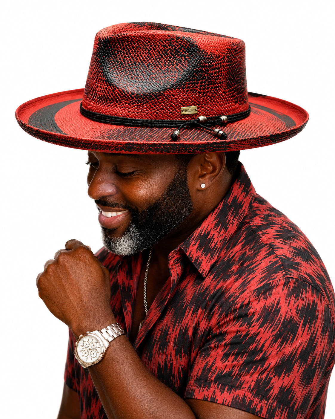 Bourbon Collection - Red/Black Bruno Capelo hat image 2