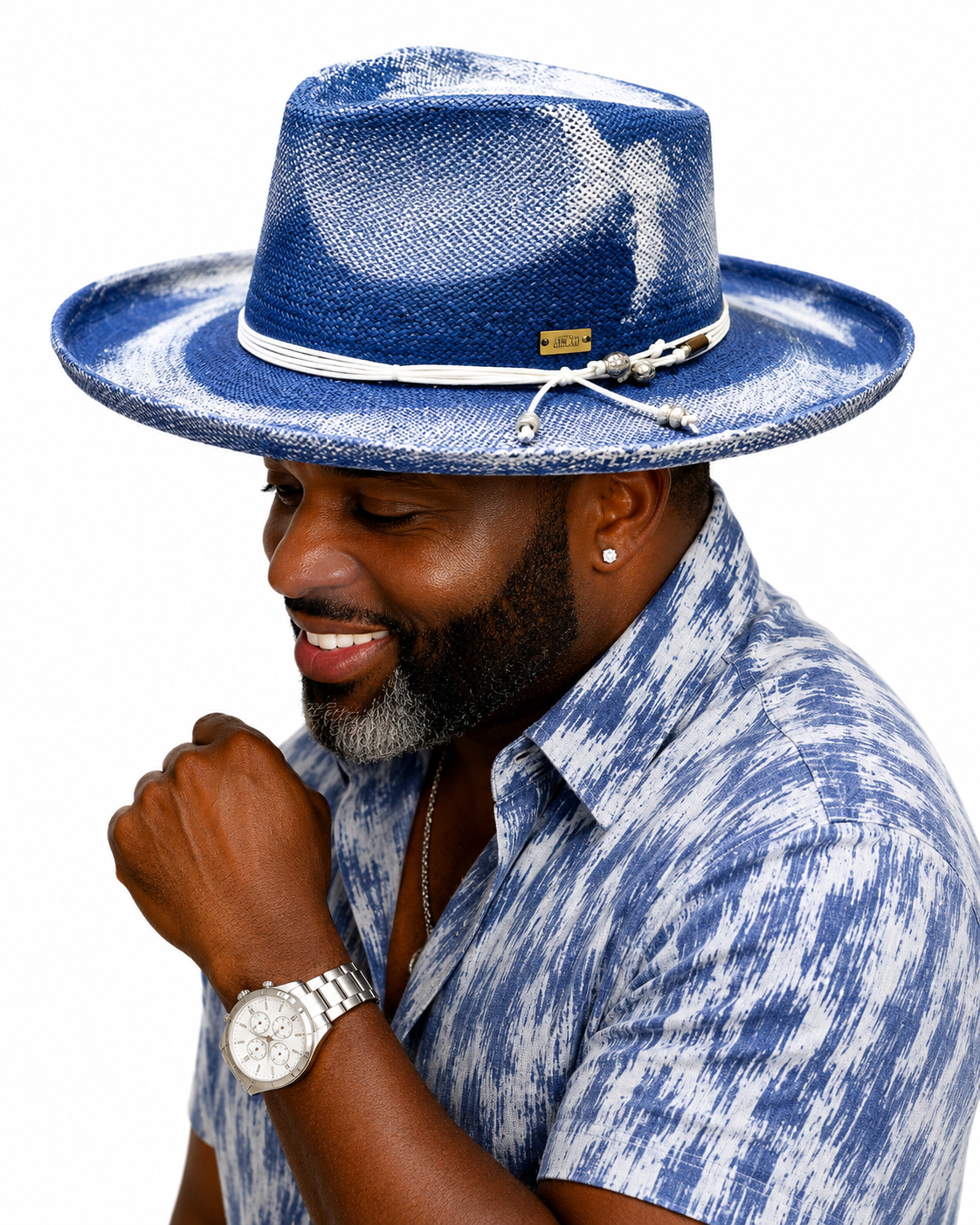 Bourbon Collection - Blue/White Bruno Capelo hat image 2