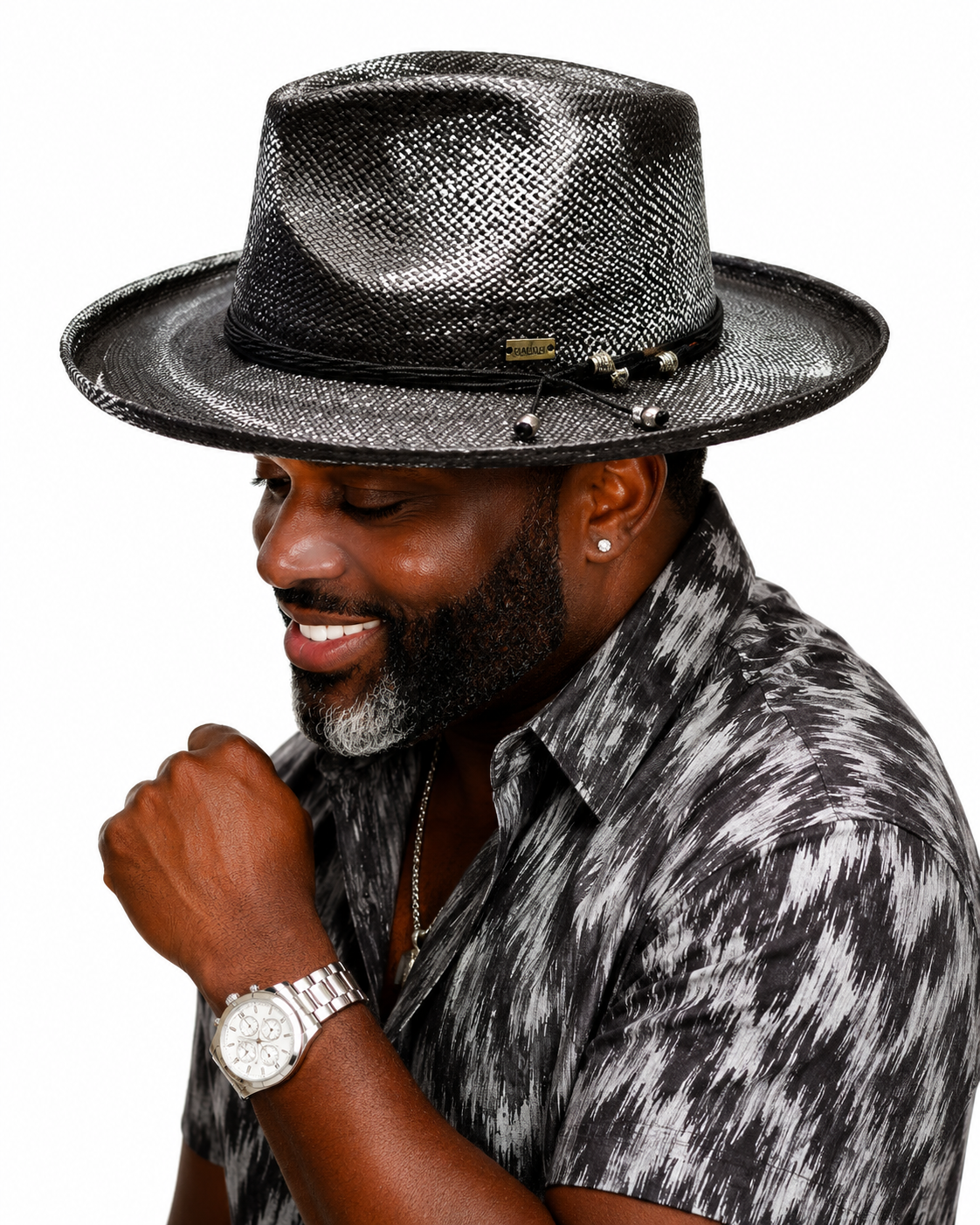 Bourbon Collection - Black/White Bruno Capelo hat image 2