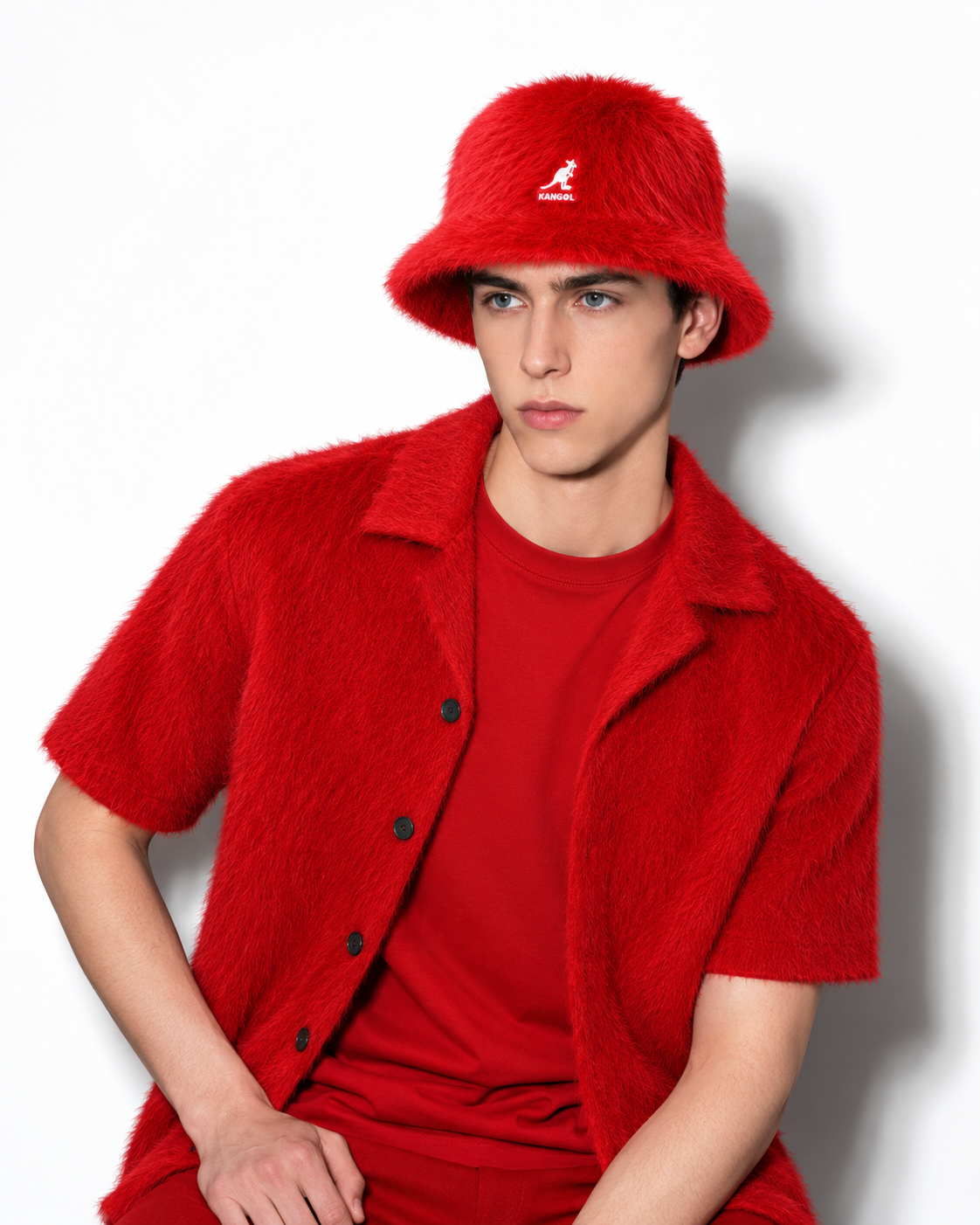 Kangol Furgora Bucket Hat – Scarlet - Kangol bucket hat product photo 2 - c89cd8cb-98f5-4891-91ab-b7fdf84d3f68.png