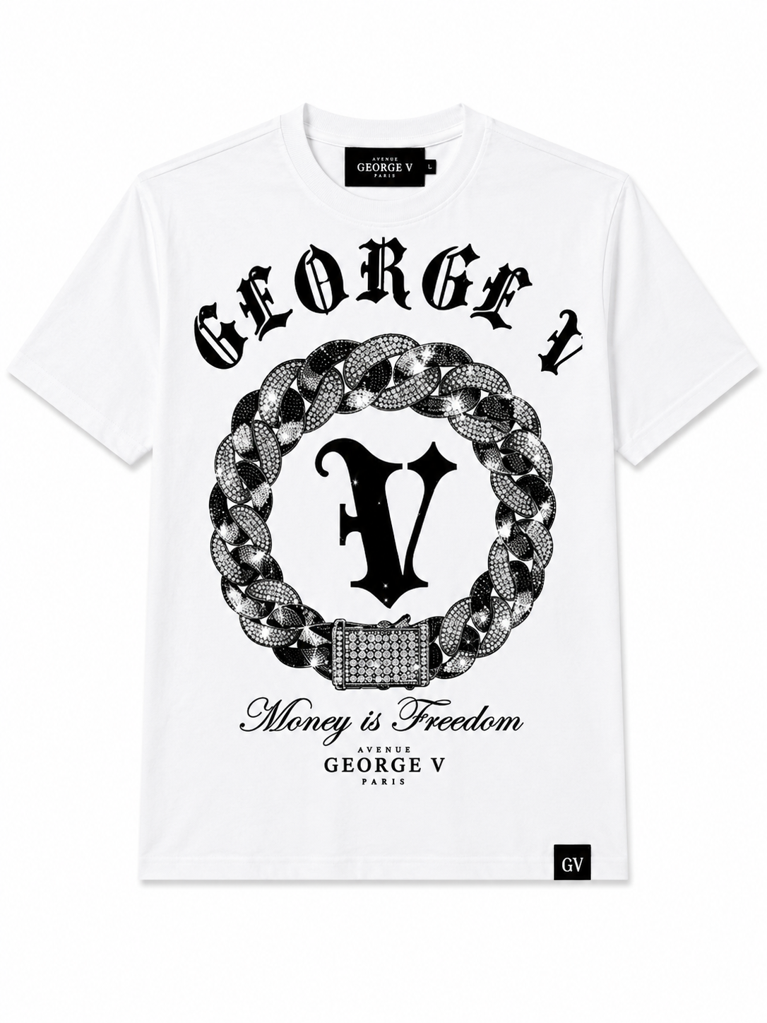 George V Medusa Crest Short Sleeve T-Shirt - White - product-only - cd678cdf-71bc-4b55-ab94-f52a0a44fd23.png