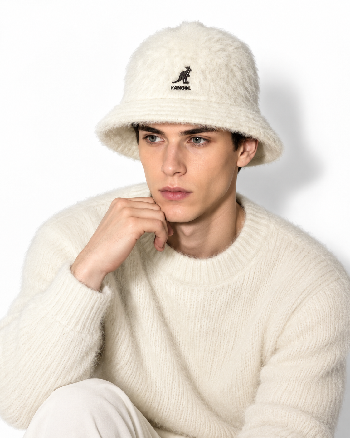 Kangol Furgora Casual Bucket Hat – Ivory - Kangol bucket hat product photo 3 - d0e74653-f716-4291-836a-85970780a408.png