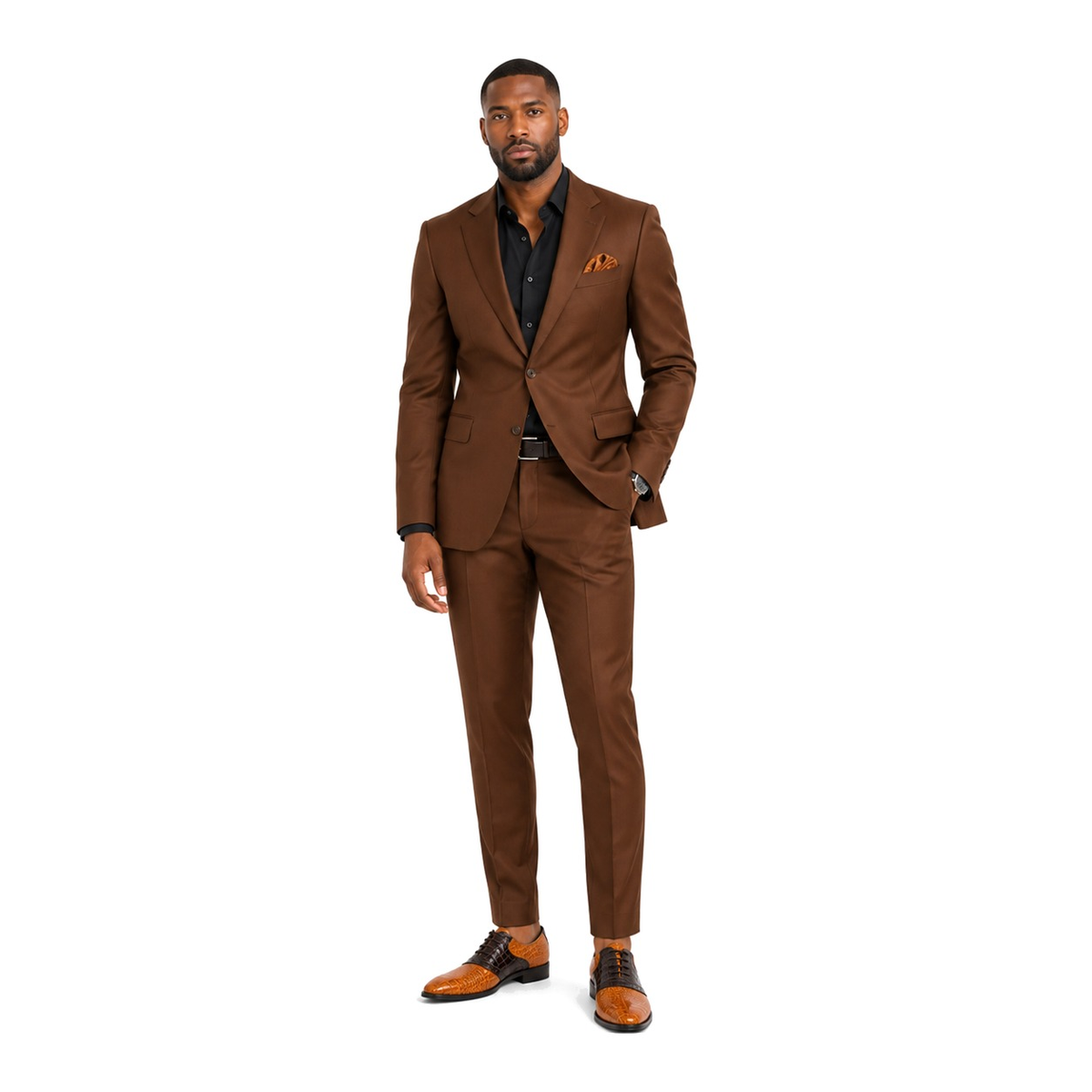 Stacy Adams Cassius Men's Two Tone Oxford Dress Shoes – Dark Brown/Butterscotch - two tone dress shoe photo 3 - da3f3398-9a97-42f0-b9da-0ef9d4adc60e.png