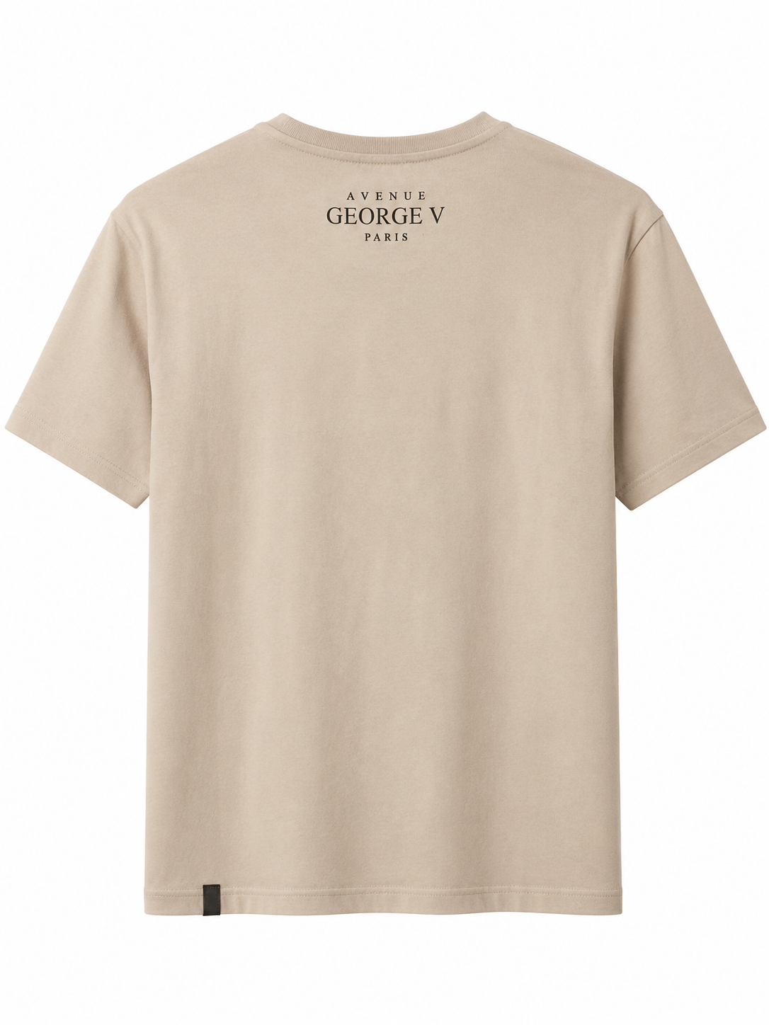 George Avenue Paris Plain T-Shirt - Beige - back - dd0c49e8-97cc-4a22-81e8-73e7ec21fad4.png