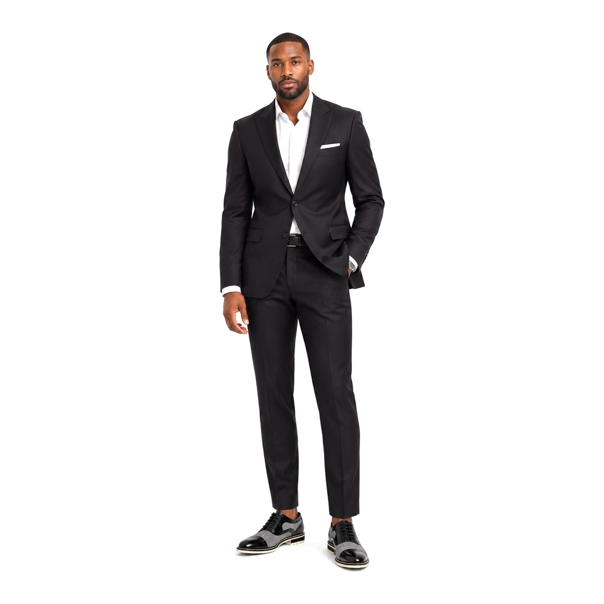 Giovanni Sinclair Men's Two Tone Cap Toe Leather Dress Shoes – Black/White - two tone dress shoe photo 3 - eb0cadd3-3761-4f69-86b7-fecca0a2865e.png