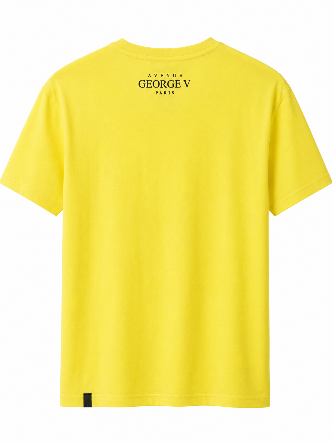 George V Ribbon V Short Sleeve T-Shirt - Yellow - back - f2c20431-c30b-48ad-92a9-e9562a1a0c86.png