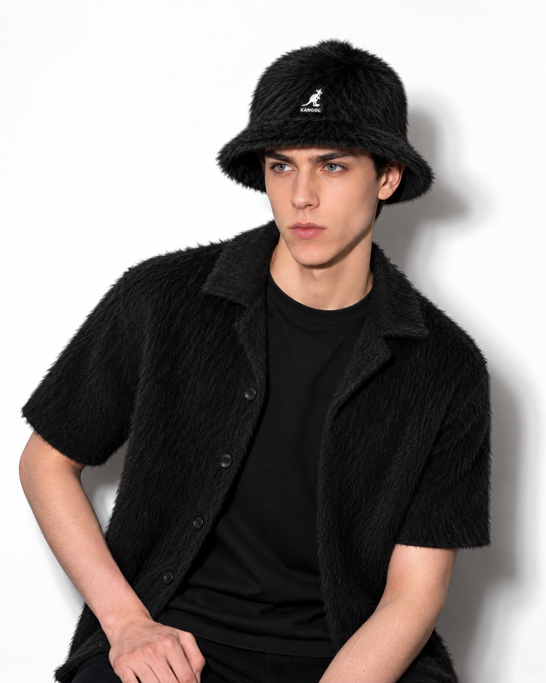 Kangol Furgora Casual Bucket Hat – Black - Kangol bucket hat product photo 1 - f427447a-66fa-4a66-a267-a2e6b70460b8.png