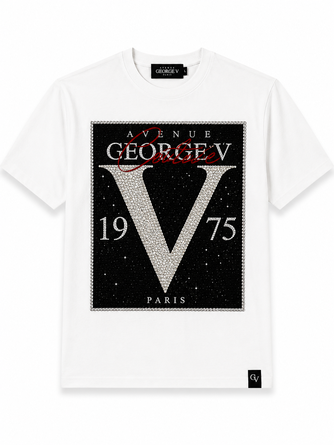 George V Couture 1975 Short Sleeve T-Shirt - White - product-only - f87ece6c-9ecb-4f8f-8d6b-45afd6bdfbbf.png