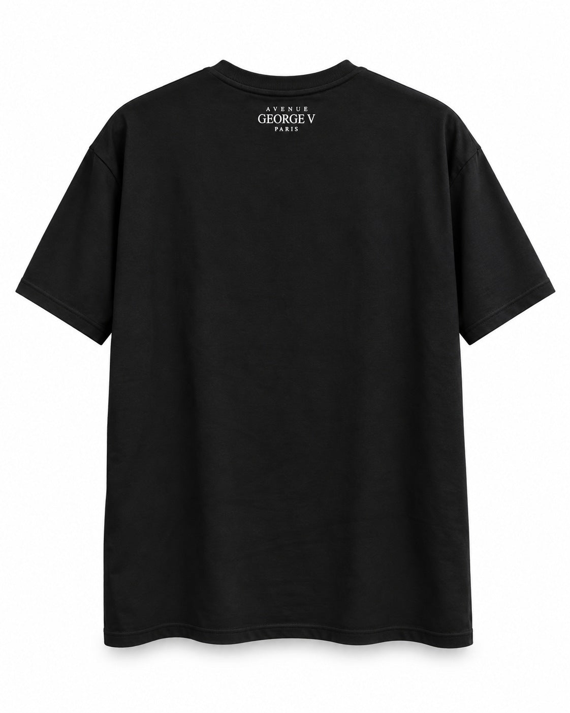 Avenue George V Paris Joker HAHAHA T-Shirt in Black, back view