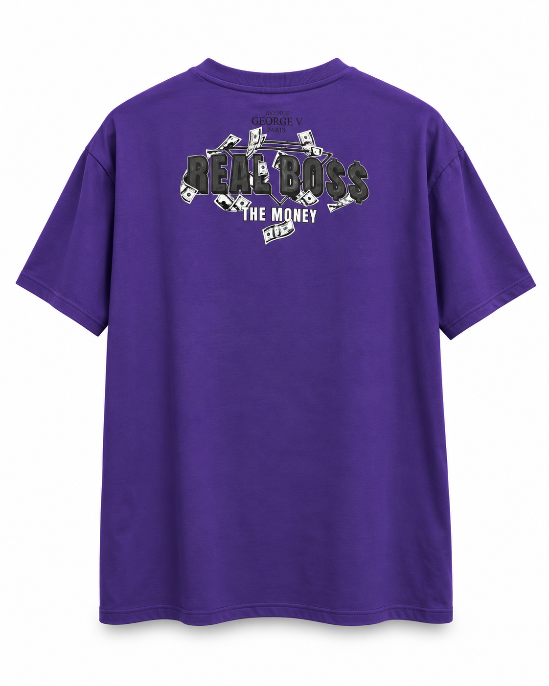 Avenue George V Paris Plata O Plomo T-Shirt in Purple, back view