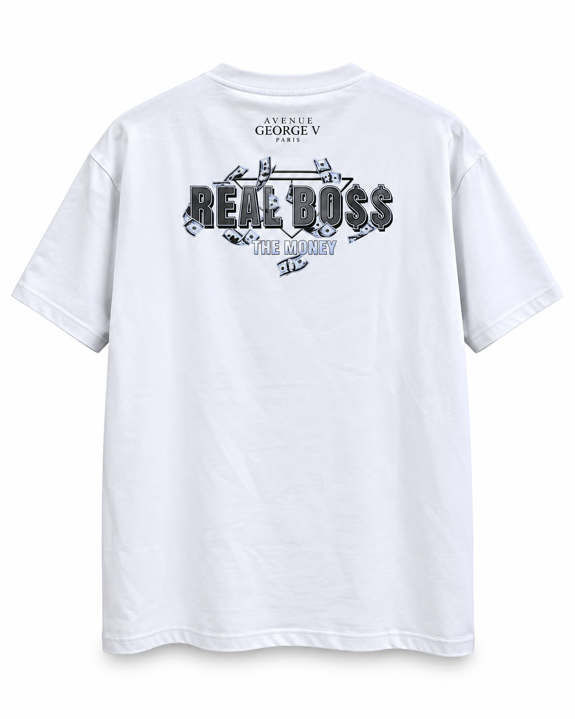 Avenue George V Paris Plata O Plomo T-Shirt in White, back view