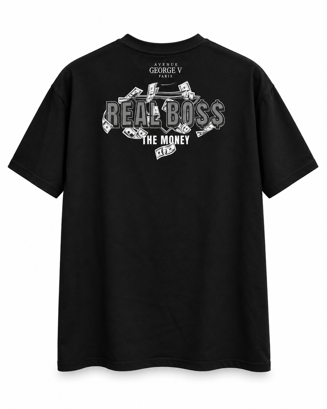 Avenue George V Paris Plata O Plomo T-Shirt in Black, back view