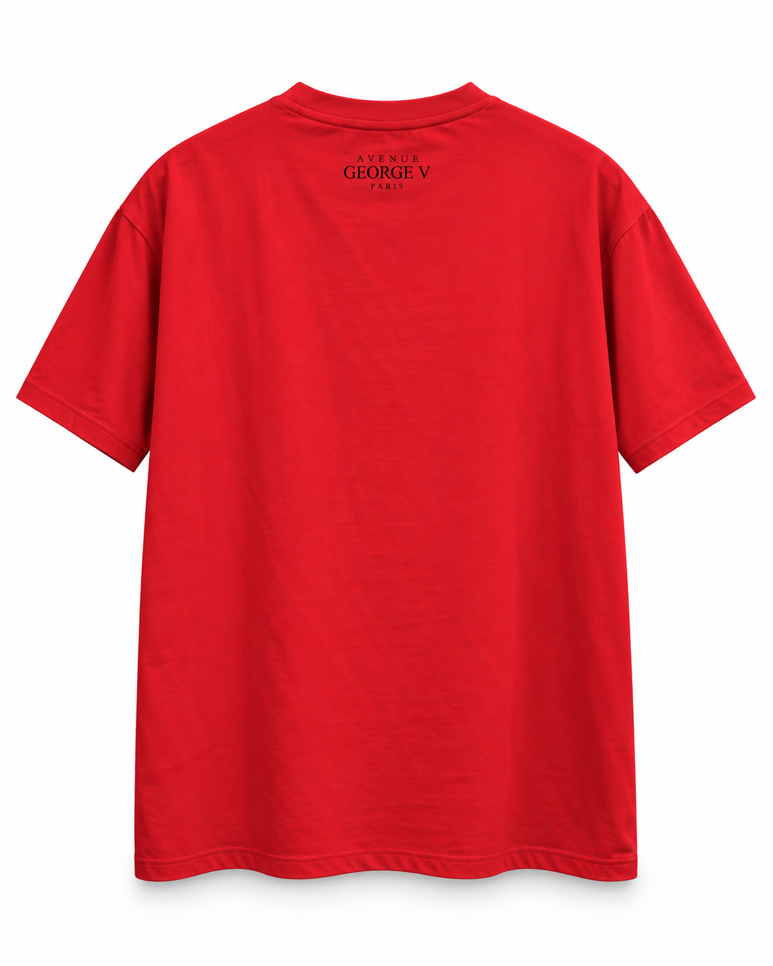 Avenue George V Paris Scarface Boss T-Shirt in Red, back view