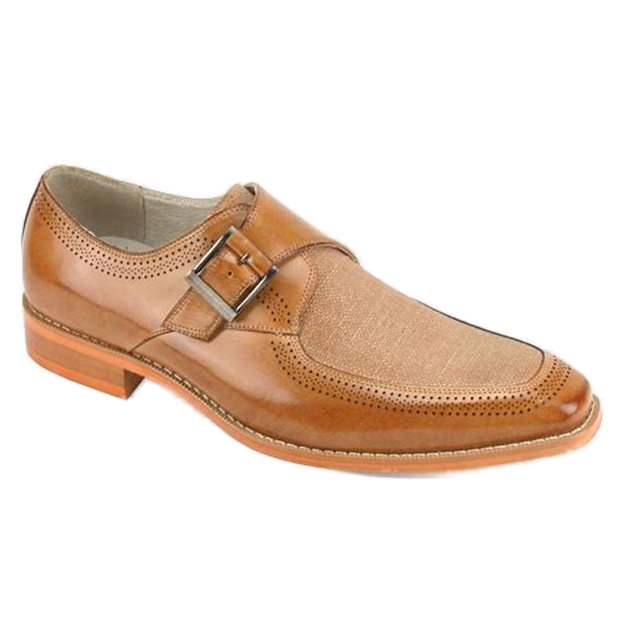 Giovanni Tan Montee Men's Leather Dress Shoe - Elegant Buckle - Product image 1 - giovanni-tan-monte-01-product-enlarged-v2-square.png