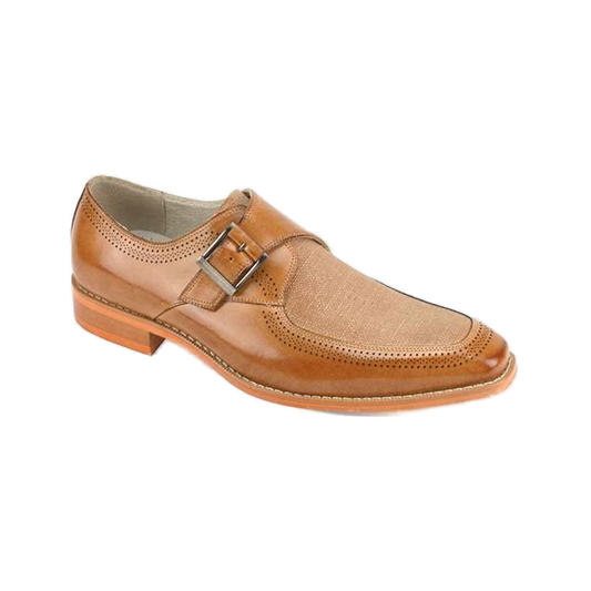 Giovanni Tan Montee Men's Leather Dress Shoe - Elegant Buckle - Product image 1 - giovanni-tan-monte-01-product-square-bg-white.png