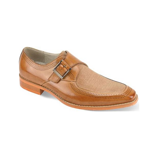 Giovanni Tan Montee Men's Leather Dress Shoe - Elegant Buckle - product - equal square gallery image