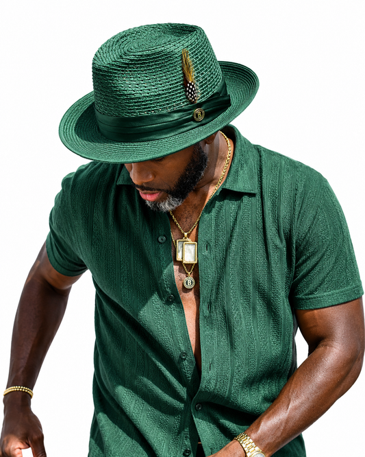 Julian Collection - Emerald Green Bruno Capelo hat image 1