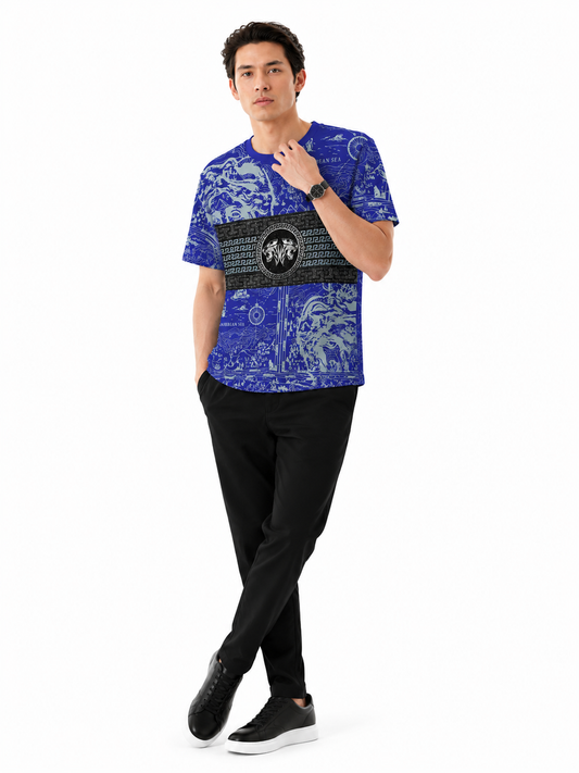 Laverita Caribbean Sea Short Sleeve T-Shirt - Blue / Grey - front - new_missing_1_plain_black_or_variant__1uxXSbB1yr0w4Qy10Vqw9DdB3yp5hLotQ.png