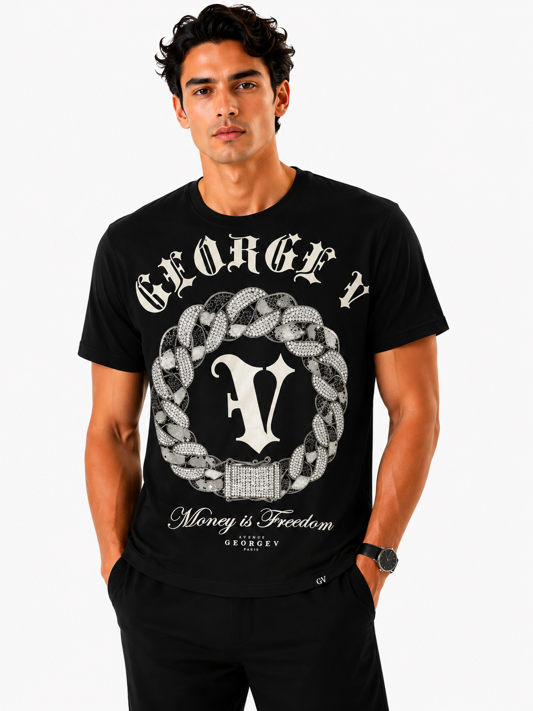 George V Medusa Crest Short Sleeve T-Shirt - Black - back - row12_center_v2__1gzE3wW3Bu0AYv11uy9NGrPUID2tki_jd.png
