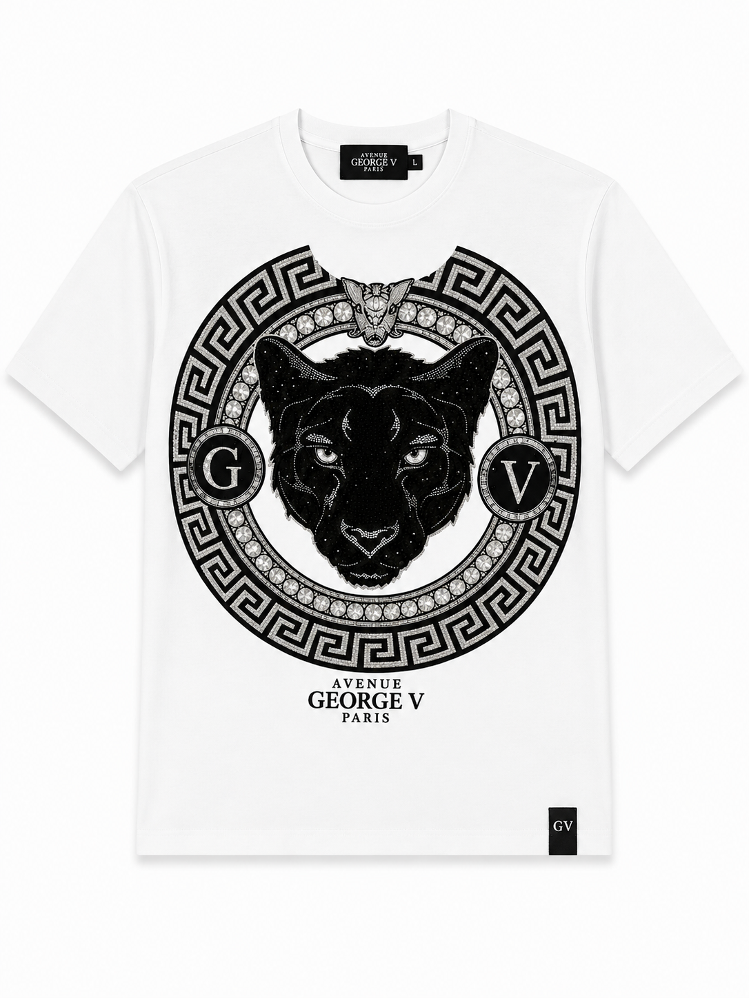 George V Panther Crest Short Sleeve T-Shirt - White - product-only - row17_target_photo__12k2gQHqR_GT_m6tZLJCu8p5zCRtqJfdw.png