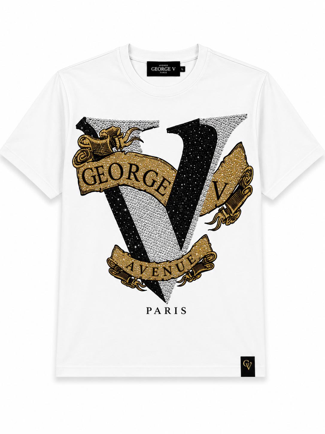 George V Ribbon V Short Sleeve T-Shirt - White - product-only - row19_other_from_17__1sempy_IBYg2MAXUejrHfIPjenoFAuhSa.png