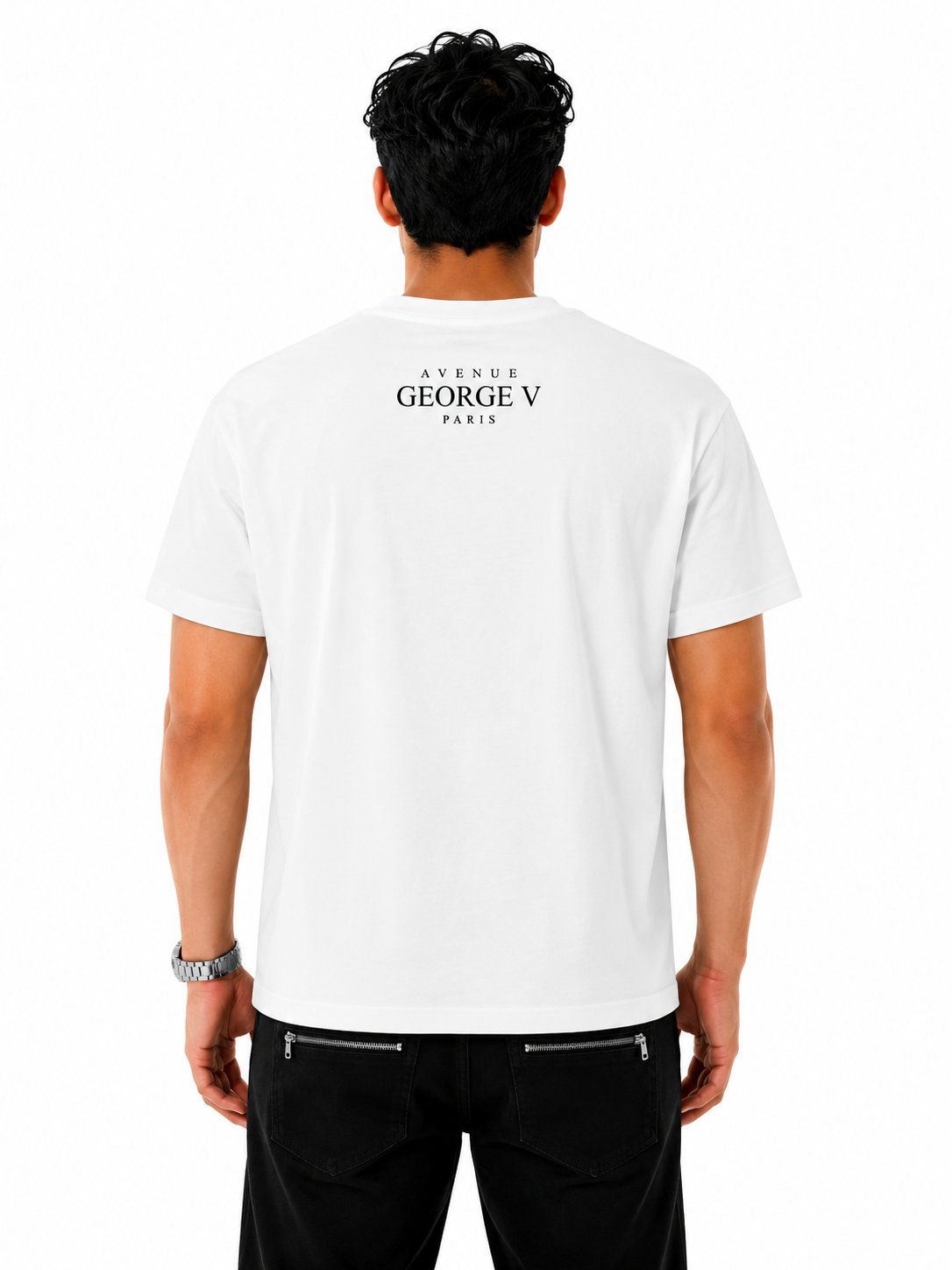 George V Scarface Short Sleeve T-Shirt - White - back - row21_pose__1ejy6QLf24Ld4a3w9DfydFZ8myMUO65PR.png