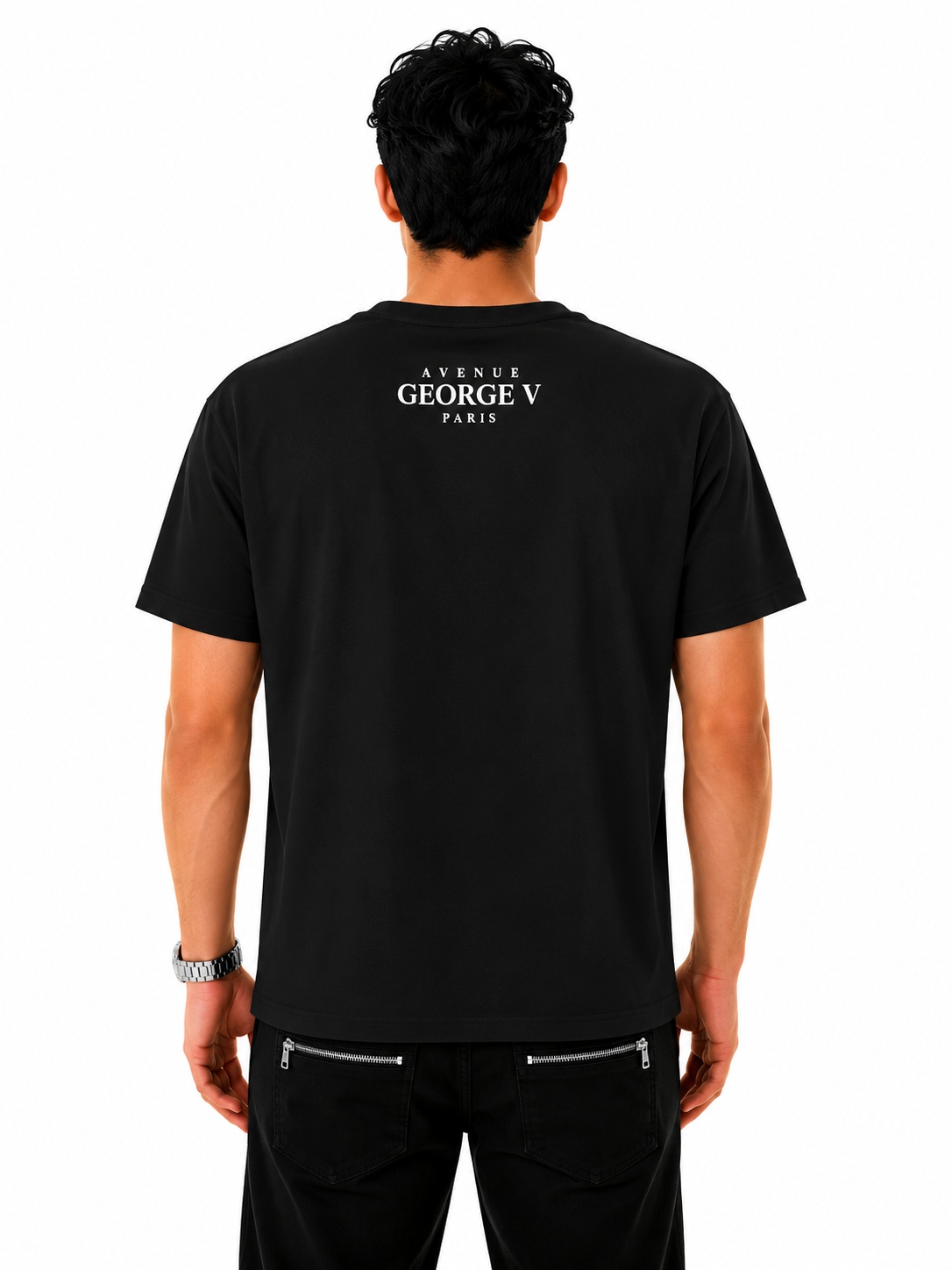 George V Scarface Short Sleeve T-Shirt - Black - back - row22_back__1yaYnC6gX-LNKFua5H5eHEKldTZ1XDMBm.png