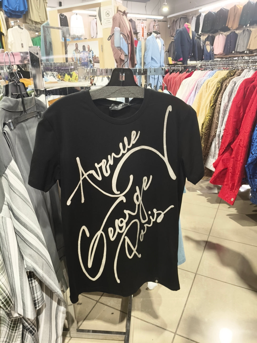 George V Signature Script Short Sleeve T-Shirt - signature-script-black.jpg
