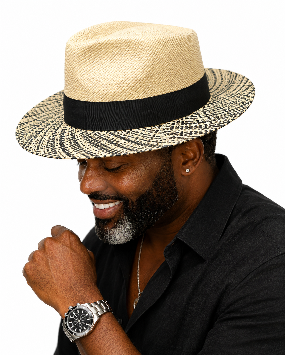 Signature (Panama) Collection - Natural/Black Bruno Capelo hat image 2