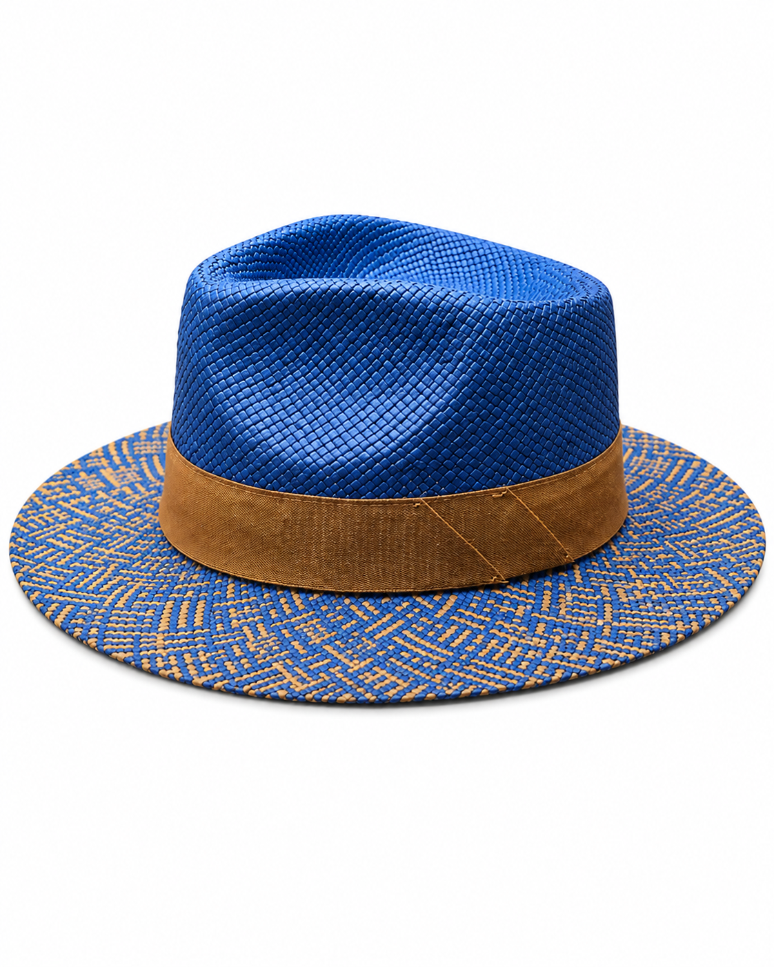 Signature (Panama) Collection - Denim Blue/Cognac Bruno Capelo hat image 1