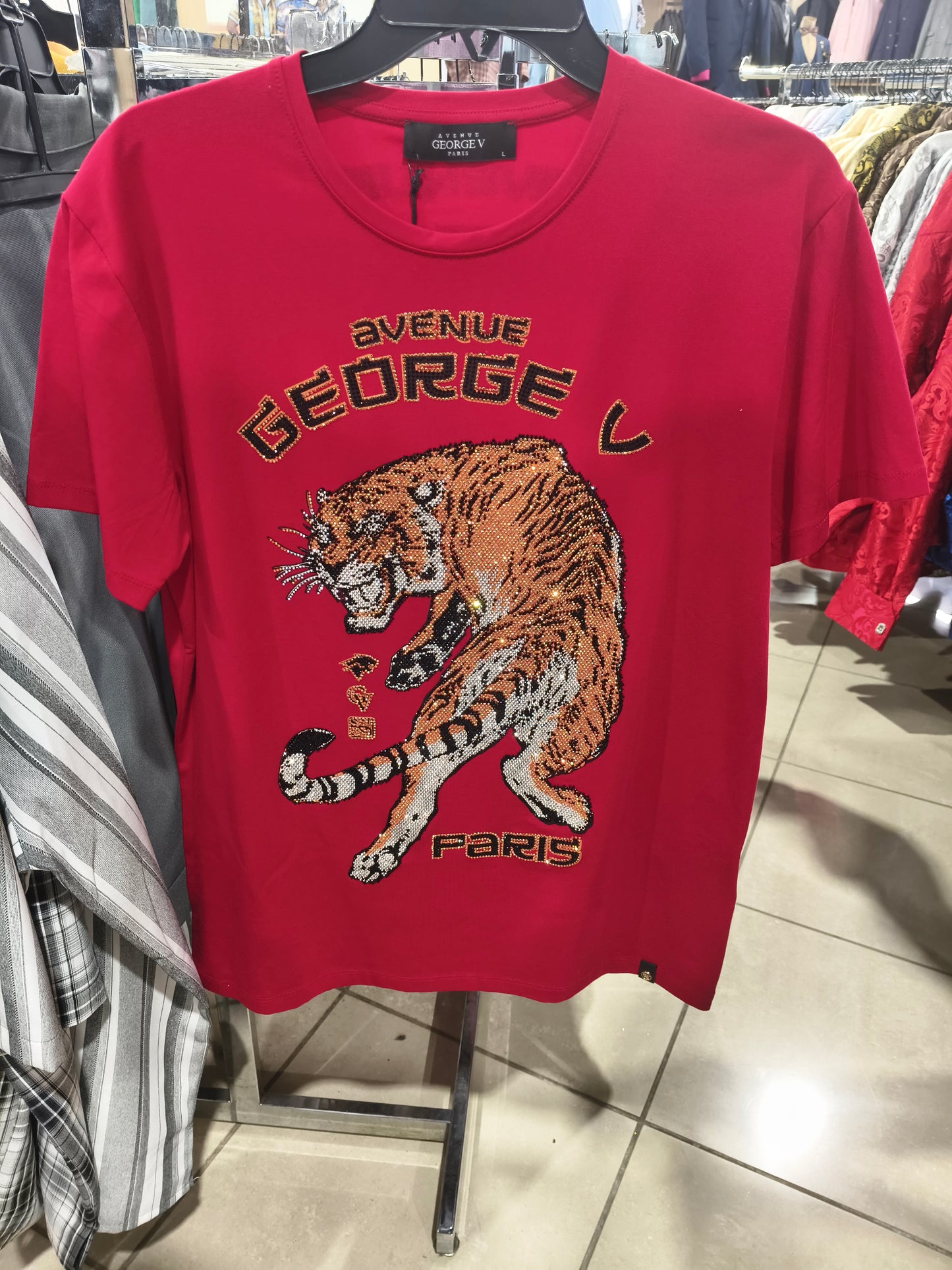 George V Tiger Short Sleeve T-Shirt - tiger-red-highres.jpg