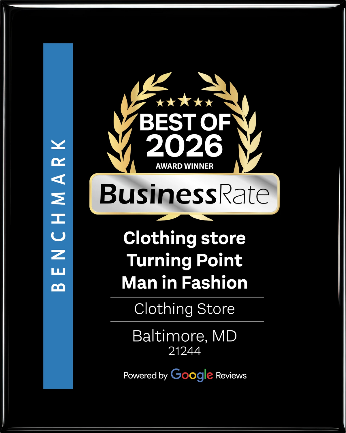 Turning Point Man in Fashion – BusinessRate Best of 2026 Award Winner, Clothing Store, Baltimore MD